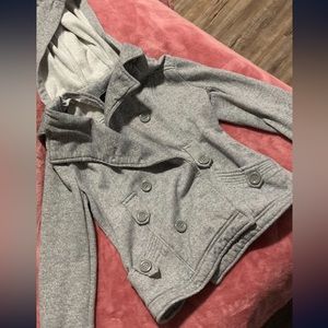 Grey button up sweater